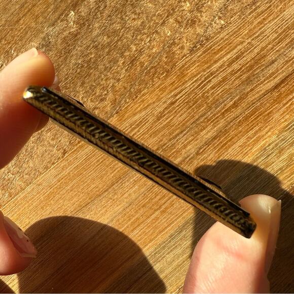 Antique Victorian Japanned & Gilt Sash Buckle Black Gold Metal 1800s ornate main image 2